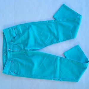 Delia*s Olivia Ankle Skinny Pants Junior 7 Turquoise Pockets